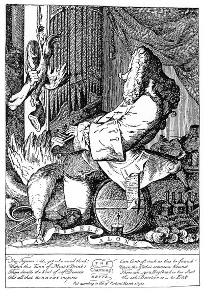 ジョージ・フリデリック・ヘンデルの戯画1685-1759、1754 作： Unbekannt