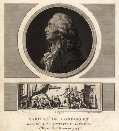 Caritat de Condorcet (1743-1794), フランスの哲学者・数学者 作： Unbekannt