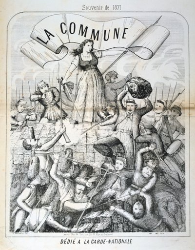 1871年のパリのコミューン、国家警備隊に捧げられた漫画 作： Unbekannt