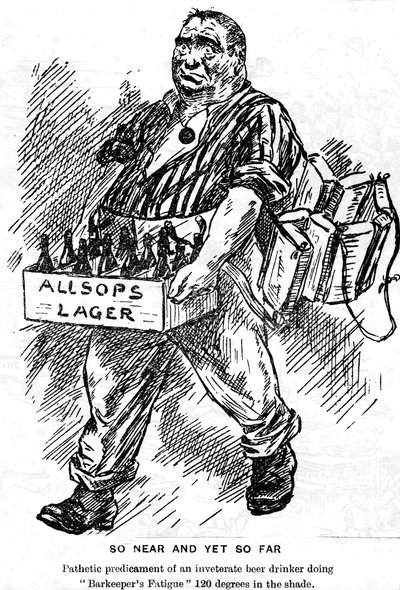 船のボードペーパーからの漫画コメット、軍艦RMSカロニア、1916年から1917年 作： Unbekannt