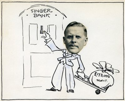Singer＆Company Ltd、マネージングディレクター、ウィリアムEブロックの漫画 作： Unbekannt