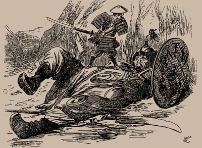 最初の中国戦争での漫画。 パンチ、1894年9月29日、1894年。 作： Unbekannt