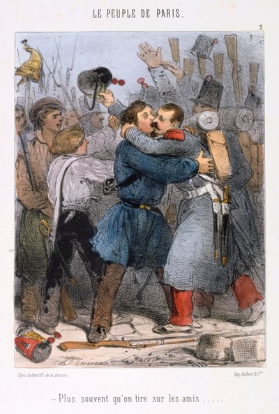 パリコミューンに関する漫画、1870年代。 作： Unbekannt