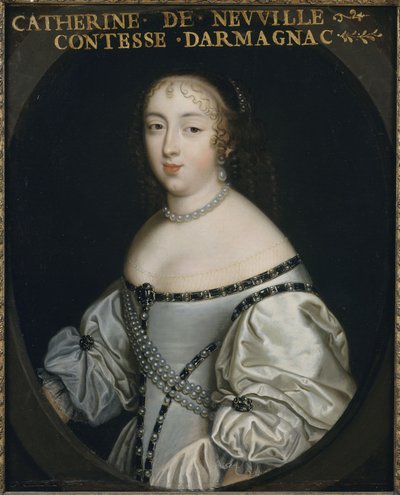 カトリーヌ・ド・ヌフヴィル・ド・ヴィルロワ、アルマニャック伯爵夫人 1639-1707 年、1665 年頃。 作： Unbekannt