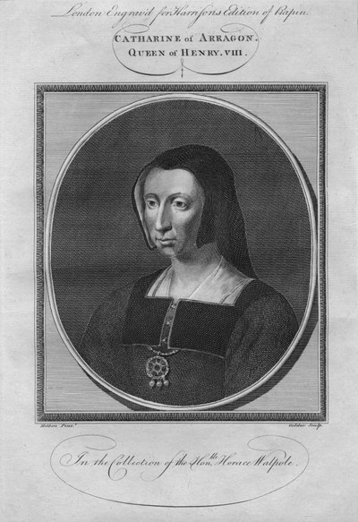 アラゴンのキャサリン、ヘンリー8世の女王、1784年。 作： Unbekannt