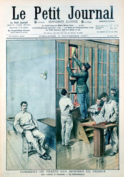 フレスネスの刑務所にある独房と図書館、1907年 作： Unbekannt