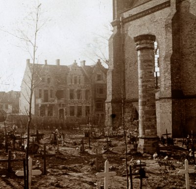 墓地、ニーウポールト、フランダース、ベルギー、c1914-c1918 作： Unbekannt