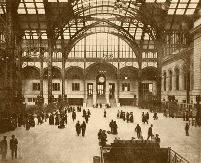 セントラルホール、ペンシルベニア駅、ニューヨークペンシルバニア鉄道会社、1930年。 作： Unbekannt