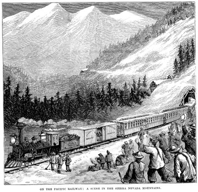シエラネバダ山脈の中央太平洋Railraod、c1875 作： Unbekannt