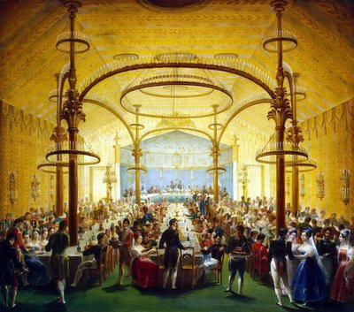 1830年代、モスクワ総督、ドミトリーゴリツィン王子を称える式典ディナー 作： Unbekannt