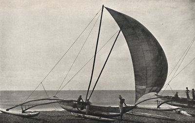 1926年のアウトリガーとセイロン海の漁船 作： Unbekannt