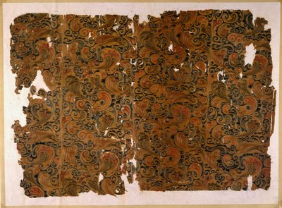 薄手のシルクに「長寿刺繡」 作： Unbekannt