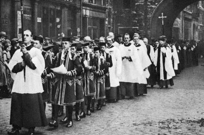 チャペルロイヤル合唱団の行列、クラーケンウェル、ロンドン、1926-1927 作： Unbekannt