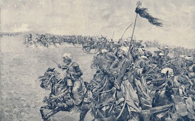 1896年のアウステルリッツの戦いでのマメルークの突撃 作： Unbekannt