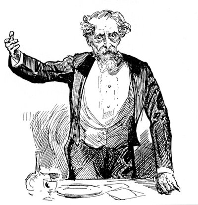 夕食後のスピーチをするチャールズディケンズ、c1860s 作： Unbekannt