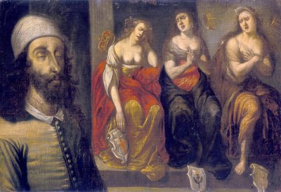 「頭に縫い付けられた処刑後のチャールズ1世」、1660年代 作： Unbekannt