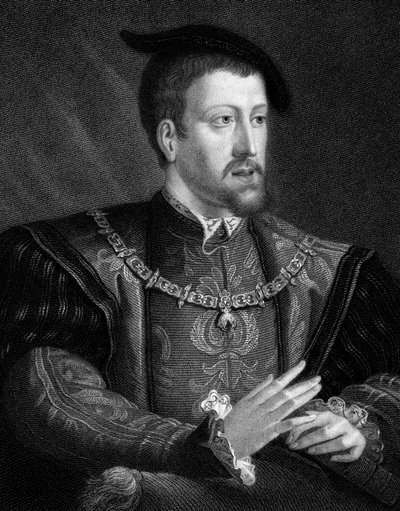 1519年、1835年のスペイン国王チャールズ5世と神聖ローマ皇帝 作： Unbekannt