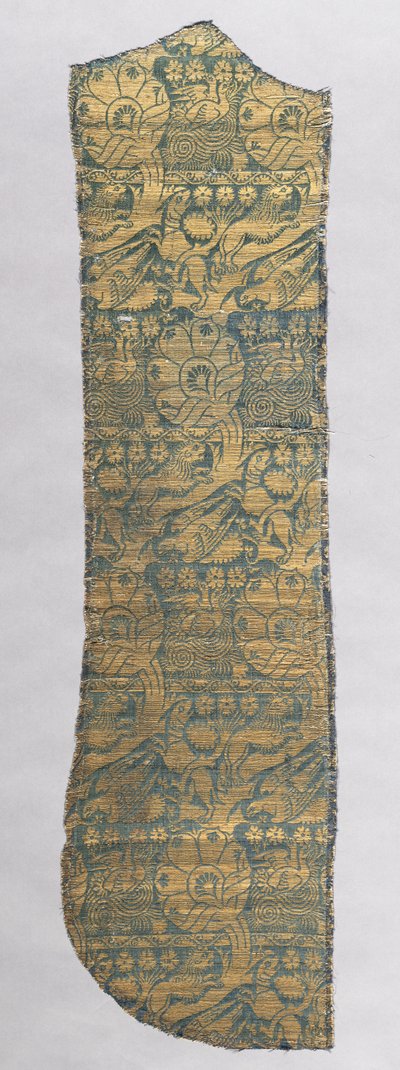 現実的な動物とのChasubleの断片、c。 1420年。 作： Unbekannt