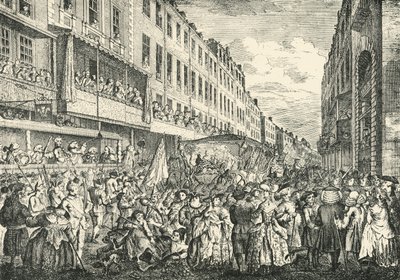 ロードメイヤーズデーのチープサイド、1761年、1925年。 作： Unbekannt