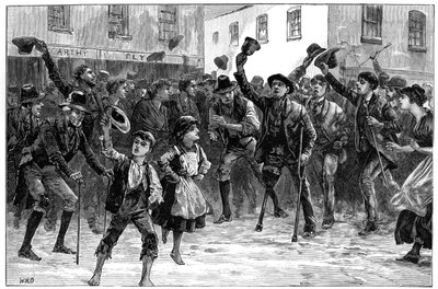 ランドルフチャーチルズ卿の辞任の聴聞会での応援、アイルランド、ラックレア、1887 作： Unbekannt