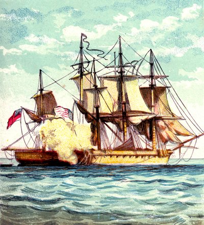 チェサピークとシャノン、1812 c1850s 作： Unbekannt