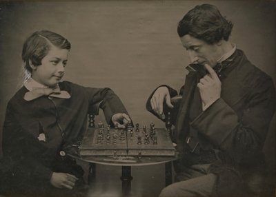 チェス プレーヤー、1850 年代。 作： Unbekannt