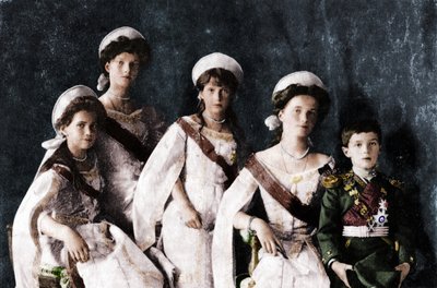 ロシア皇帝ニコラス2世の子供、c1910。 作： Unbekannt