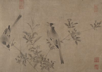 開花チェリーアップルのヒヨドリ。 作： Unbekannt