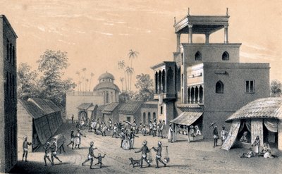 チッタポアロード、カルカッタ、1847 作： Unbekannt