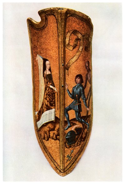 騎士道と宮廷の愛：フランダースのパレードシールド、c1400 1956 作： Unbekannt