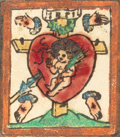 聖心の中のキリストの子供、c。 14751480。 作： Unbekannt