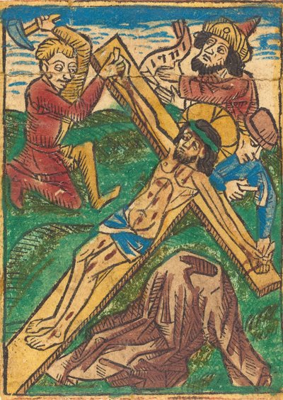十字架に釘付けにされたキリスト、c。 1490年。 作： Unbekannt