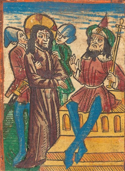ピラトの前のキリスト、c。 1490年。 作： Unbekannt