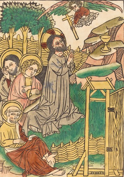 オリーブ山上のキリスト、c。 14501460。 作： Unbekannt