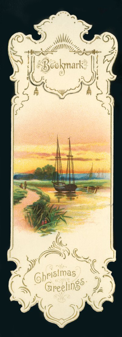 クリスマスのご挨拶-ブックマーク、c1900。 作： Unbekannt