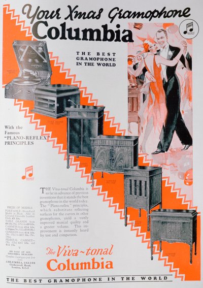 コロンビア蓄音機のクリスマス広告、1929 作： Unbekannt