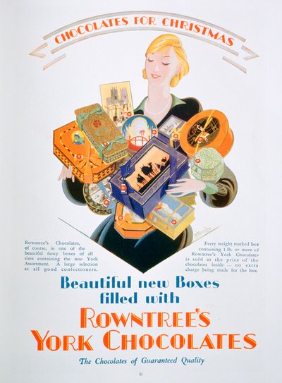 Rowntrees York Chocolatesのクリスマス広告、1928 作： Unbekannt
