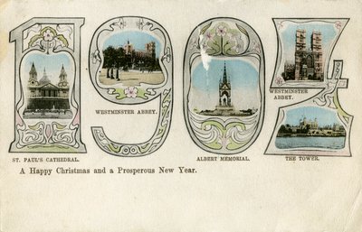 クリスマスカード、1904 作： Unbekannt