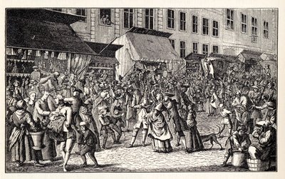 ベルリンのクリスマス マーケット、1776 年。 作： Unbekannt