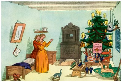 ハインリッヒホフマン作「くるみ割り人形」のクリスマスシーン、1853年1956年 作： Unbekannt