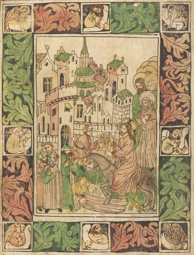 エルサレムへのキリストの入場、c。 1450年。 作： Unbekannt