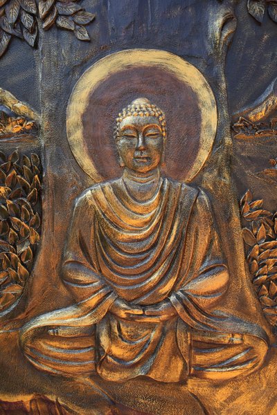 Chua Thien Lam Go buddhist pagoda.瞑想のポーズで座る釈迦牟尼仏。Thay Ninh.ベトナム 作： Unbekannt