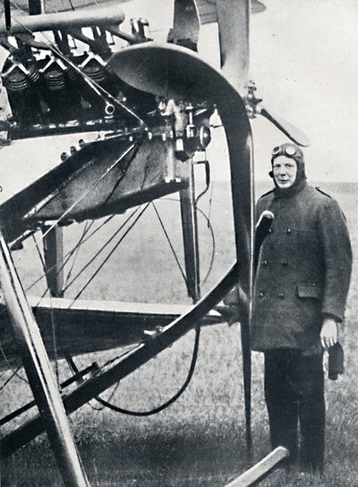 チャーチルは飛行機に興味を持ち、最大の可能性を予見しました、1914、1945 作： Unbekannt