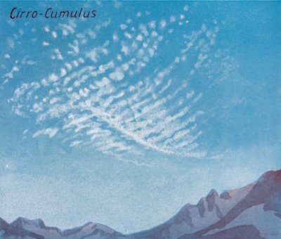 Cirro-Cumulus-1935個の主要な雲の形、空、1935年 作： Unbekannt