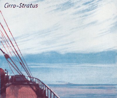 Cirro-Stratus-1935個の主要な雲の形、空、1935年 作： Unbekannt