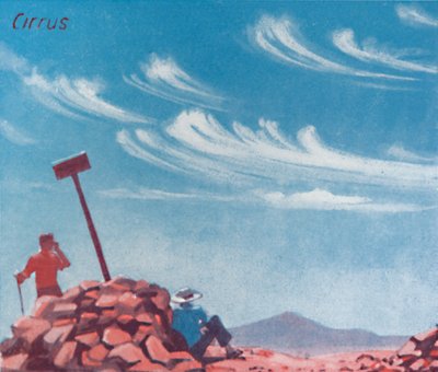 Cirrus-1935個の主要な雲の形、空、1935年 作： Unbekannt