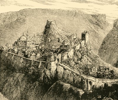1890年、ティルノヴァのブルガリアの古代王の城塞と宮殿。 作： Unbekannt
