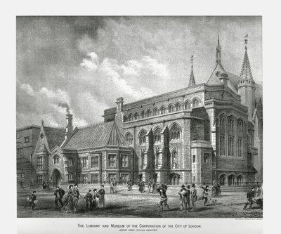 ロンドン市立図書館および博物館、1886 作： Unbekannt