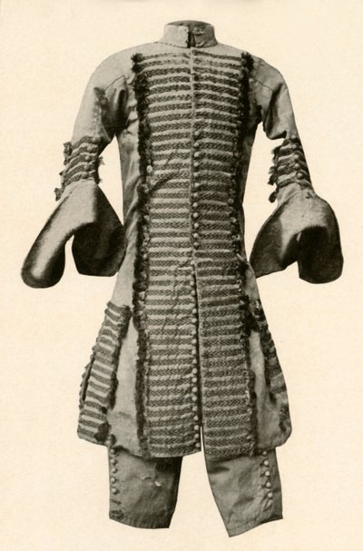 ファンシーブレードでトリミングされたシルクのコートとブリーチ、c1680、1937。 作： Unbekannt