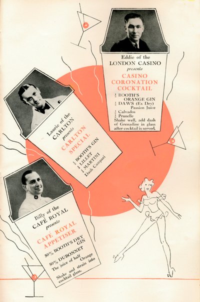 カクテルレシピ、c1935 1935。 作： Unbekannt